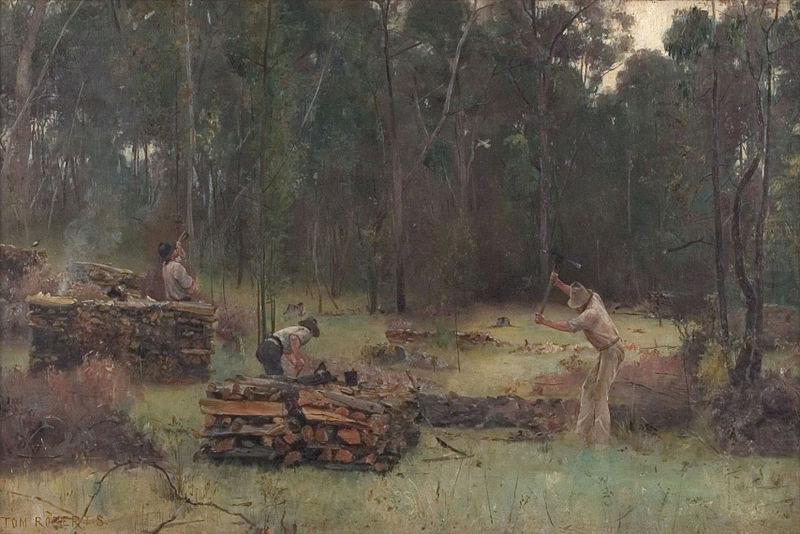 Tom roberts Wood splitters, china oil painting image